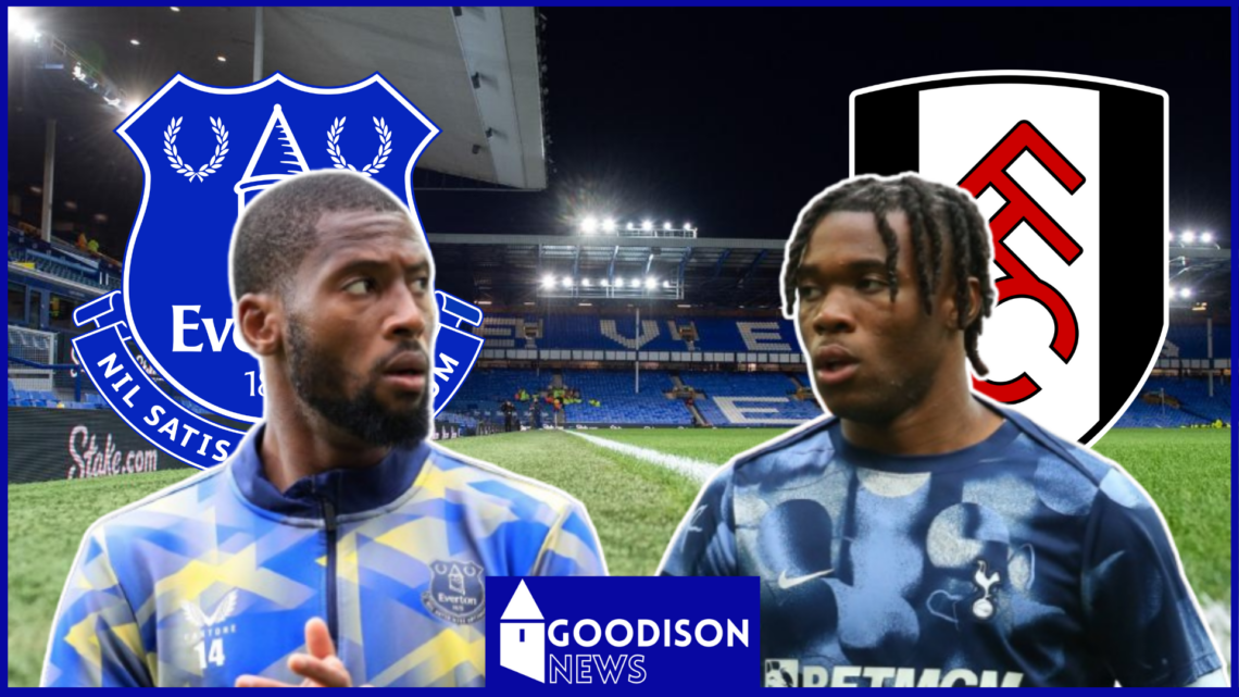 Beto, Destiny Udogie, Everton badge, Fulham badge