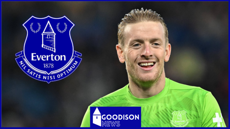 Picture of Everton goalkeeper Jordan Pickford