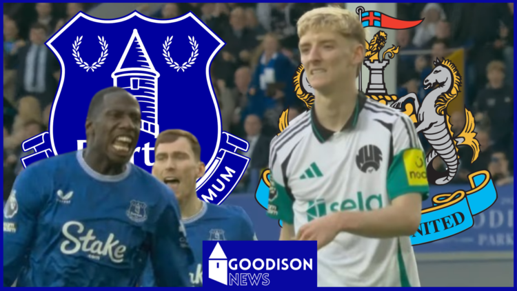 Everton Newcastle Gordon Doucoure Garner