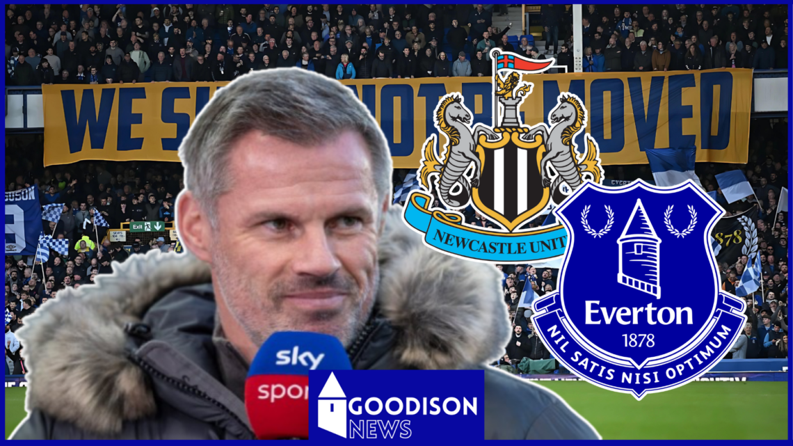 Jamie Carragher Everton Newcastle United badges