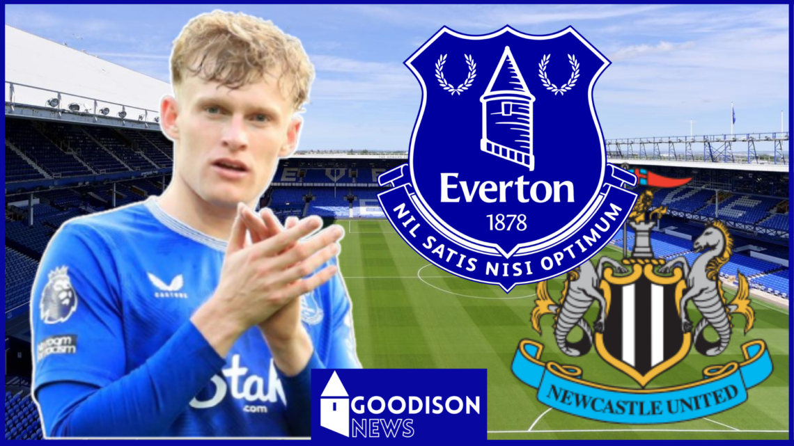Jarrad Branthwaite, Goodison Park, Everton badge, Newcastle United badge