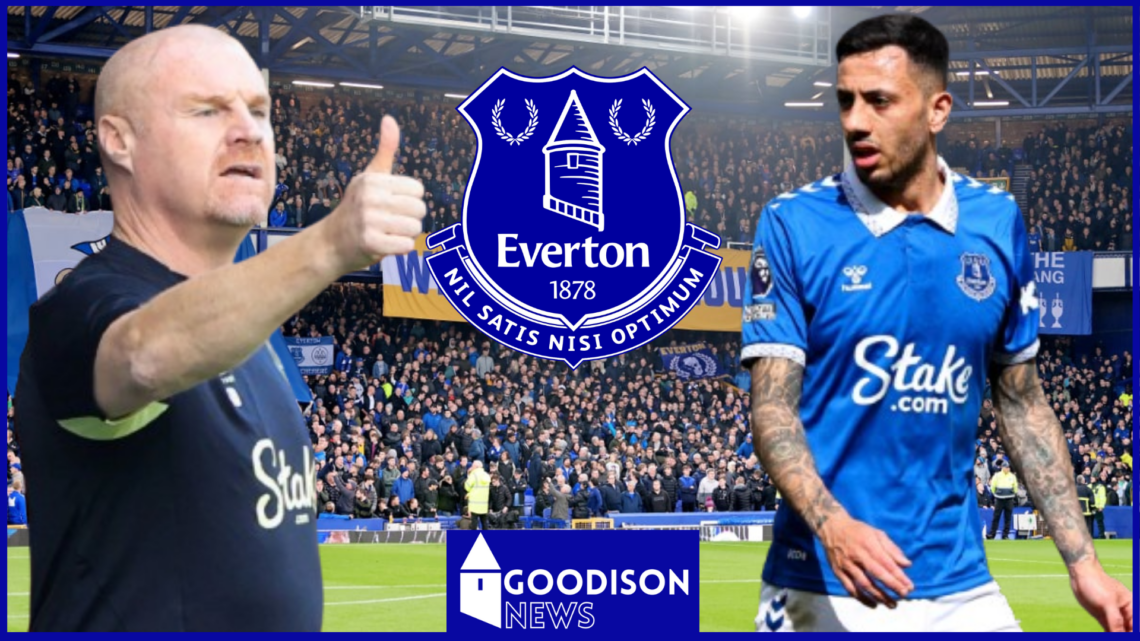 Sean Dyche, Dwight McNeil, Everton badge