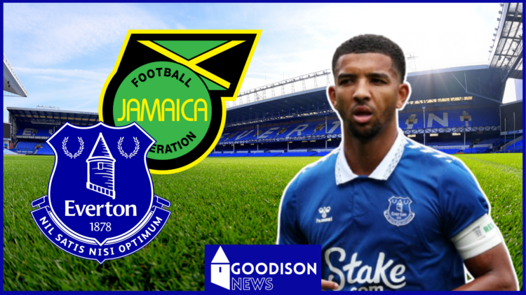 Mason Holgate Everton Jamaica badges