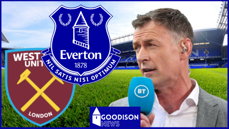 Chris Sutton, Everton badge, West Ham United badge