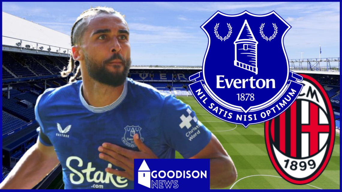 Dominic Calvert-Lewin, Everton badge, AC Milan badge