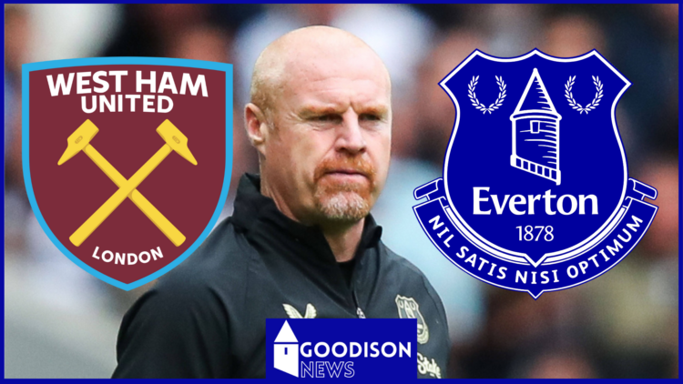Everton badge, West Ham badge, Sean Dyche