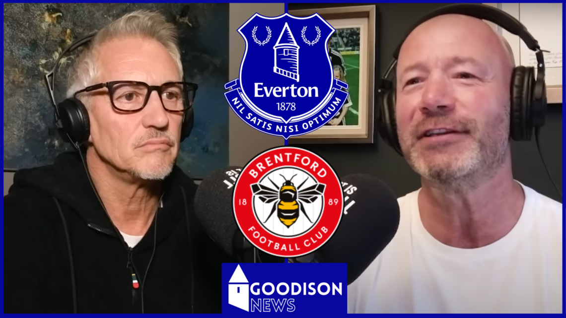 Gary Lineker, Alan Shearer, Everton badge, Brentford badge