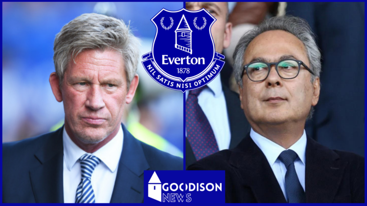 Marcel Brands, Farhad Moshiri, Everton badge