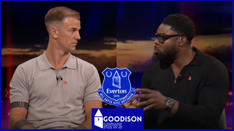 Micah Richards, Joe Hart, Everton badge