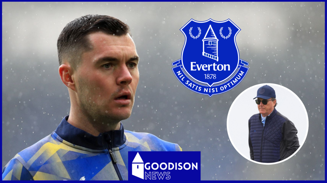 Michael Keane, Dan Friedkin, Everton badge