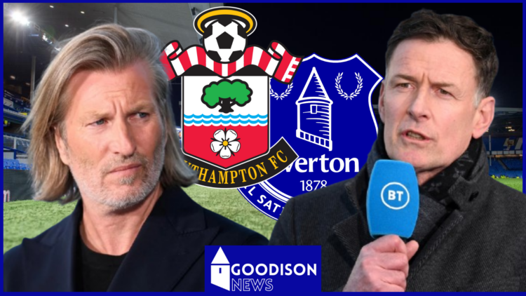 Robbie Savage, Chris Sutton, Southampton badge, Everton badge
