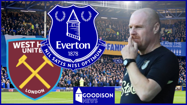 Sean Dyche, Everton badge, West Ham United badge
