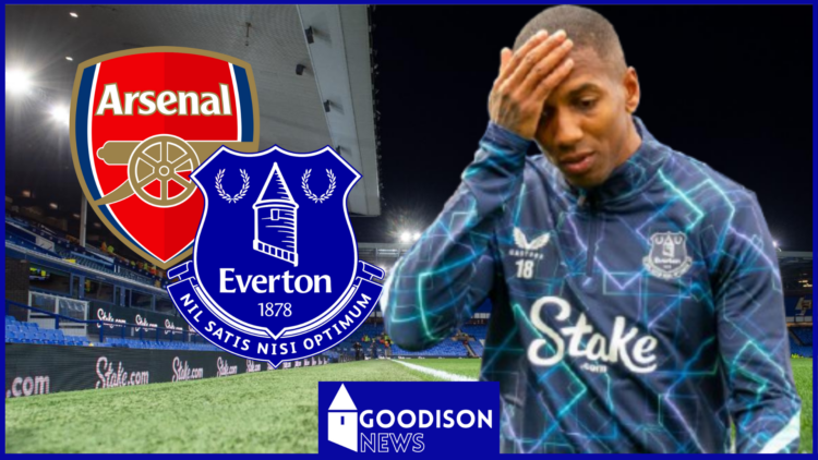 Ashley Young, Arsenal badge, Everton badge