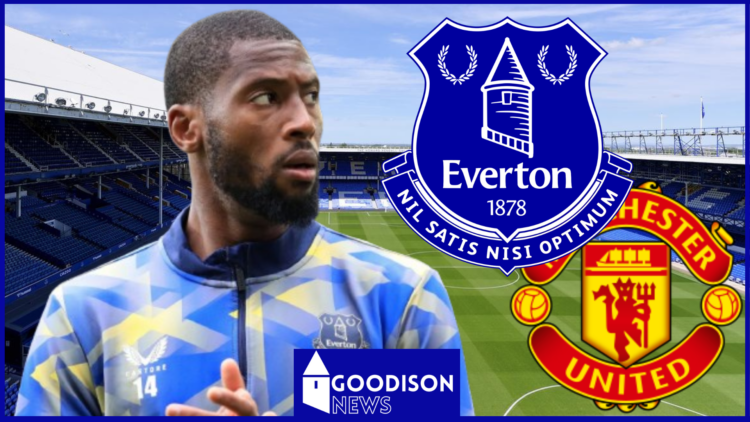 Beto, Everton badge, Manchester United badge