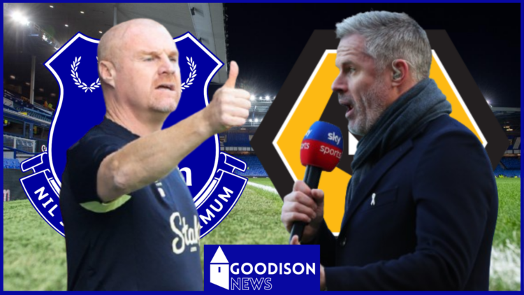 Sean Dyche, Jamie Carragher, Everton badge, Wolves badge