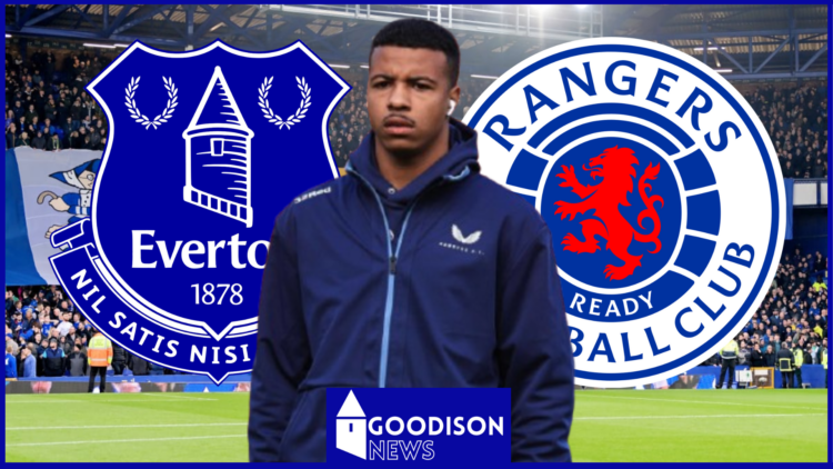 Hamza Igamane, Everton badge, Rangers badge
