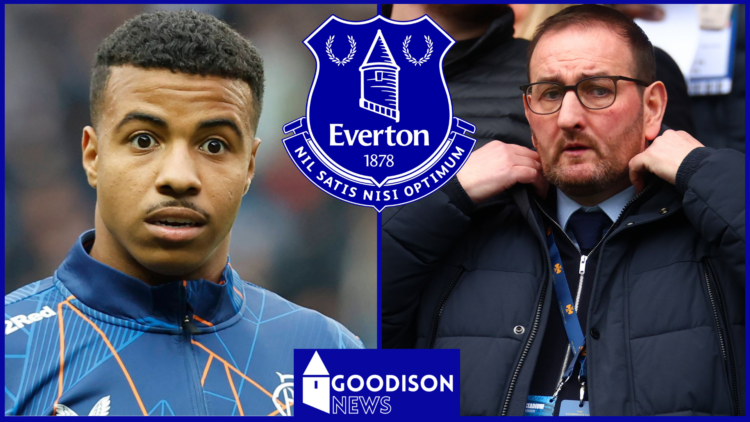 Hamza Igamane, Kevin Thelwell, Everton badge