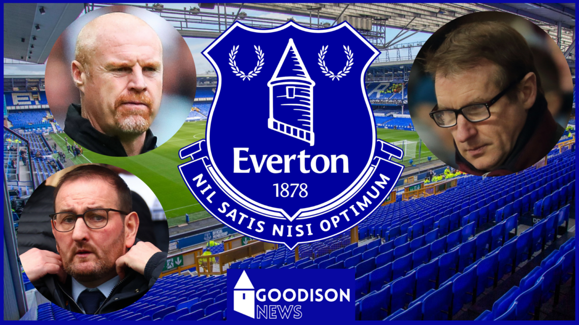 Henry Winter, Sean Dyche, Kevin Thelwell, Everton badge