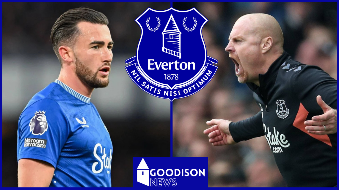 Jack Harrison, Sean Dyche, Everton badge