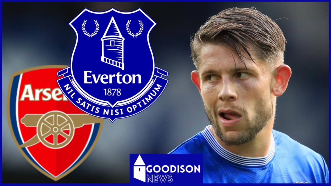 James Tarkowski, Everton badge, Arsenal badge
