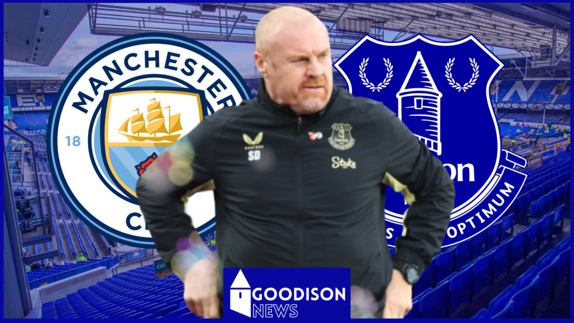 Sean Dyche, Everton badge, Manchester City badge
