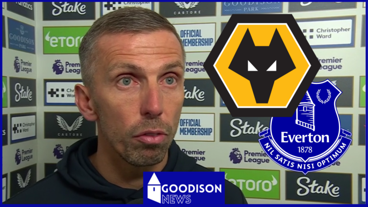 Wolves and Everton badges, Gary O'Neil