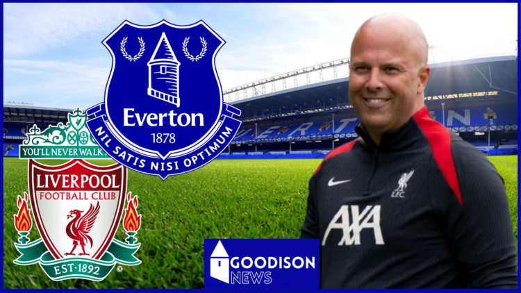 Arne Slot, Everton badge, Liverpool badge