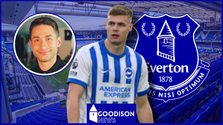 Evan Ferguson, David Ornstein in inset, Everton badge