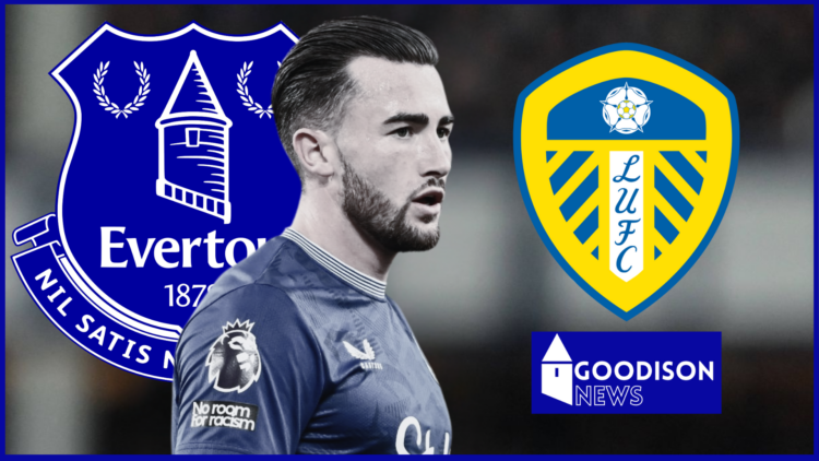 Everton badge Leeds United Harrison