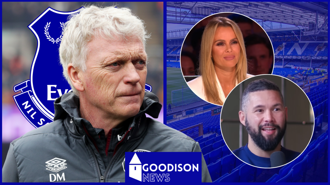 Everton badge Moyes Amanda Holden Tony Bellew