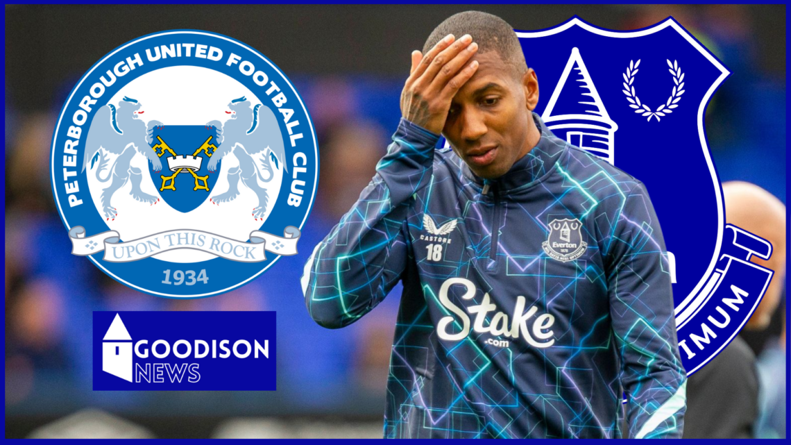 Everton badge Peterborough United Ashley Young