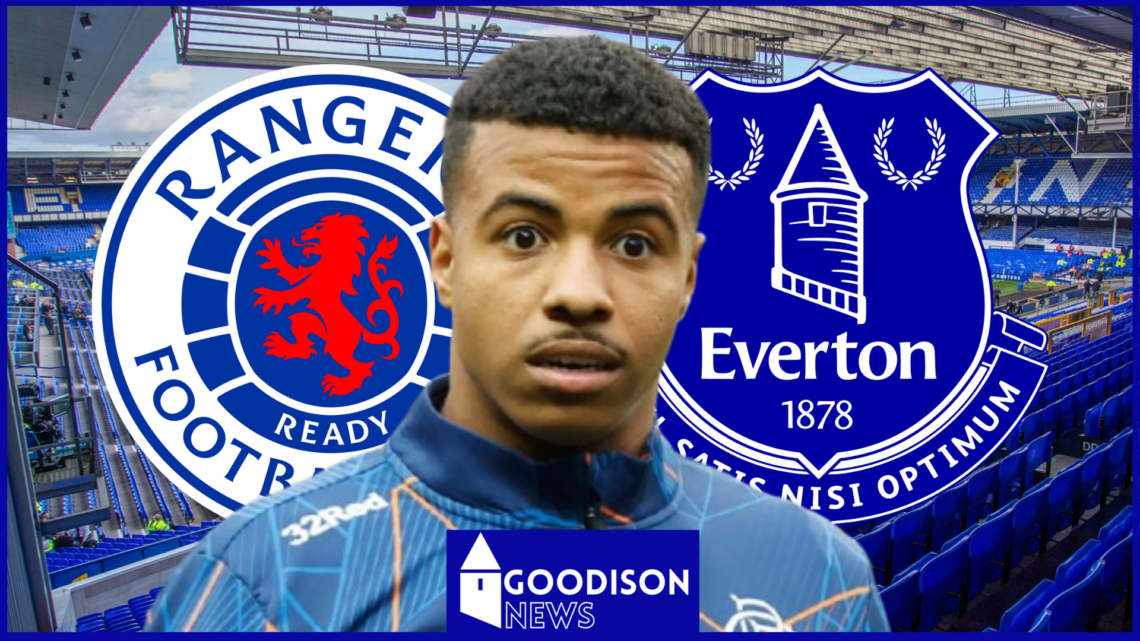 Hamza Igamane, Everton badge, Rangers badge