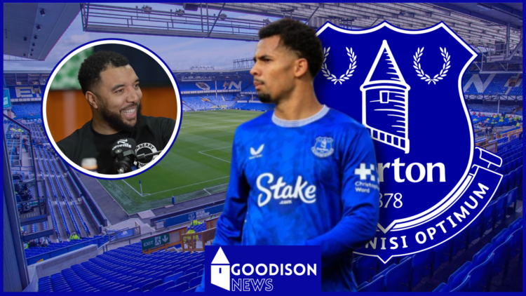 Iliman Ndiaye, Troy Deeney, Everton badge