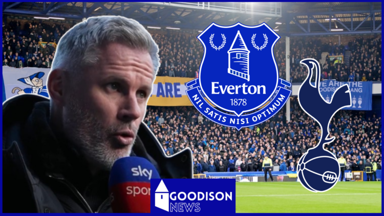 Jamie Carragher, Everton badge, Tottenham badge