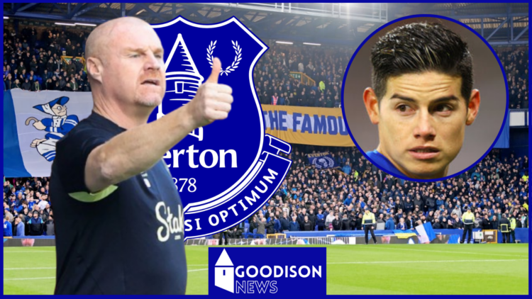Sean Dyche, James Rodriguez, Everton badge