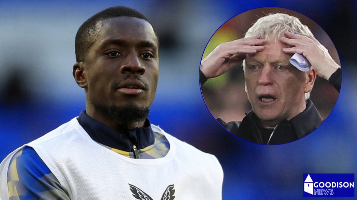 Everton midfielder Idrissa Gueye and David Moyes