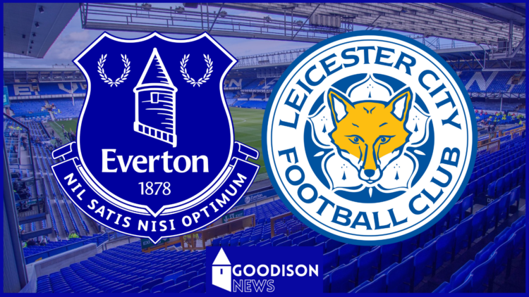 Everton badge, Leicester City badge, Goodison Park