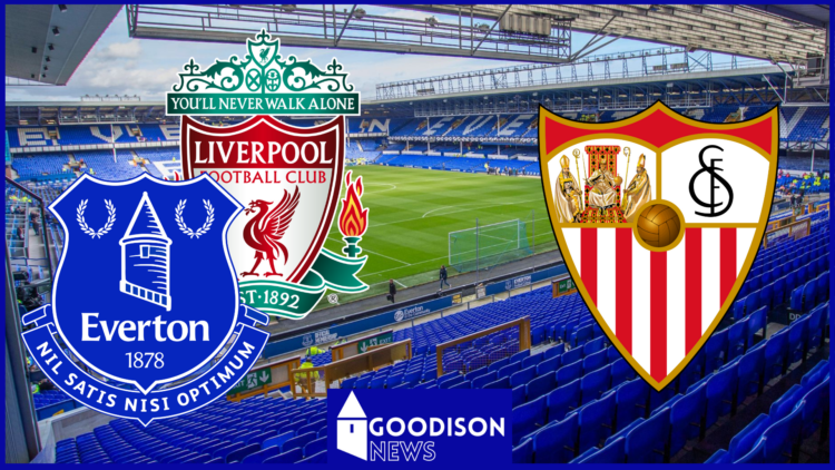 Everton badge, Liverpool badge, Sevilla badge