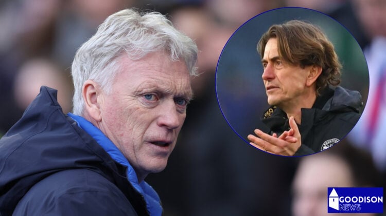 Everton manager David Moyes and Thomas Frank