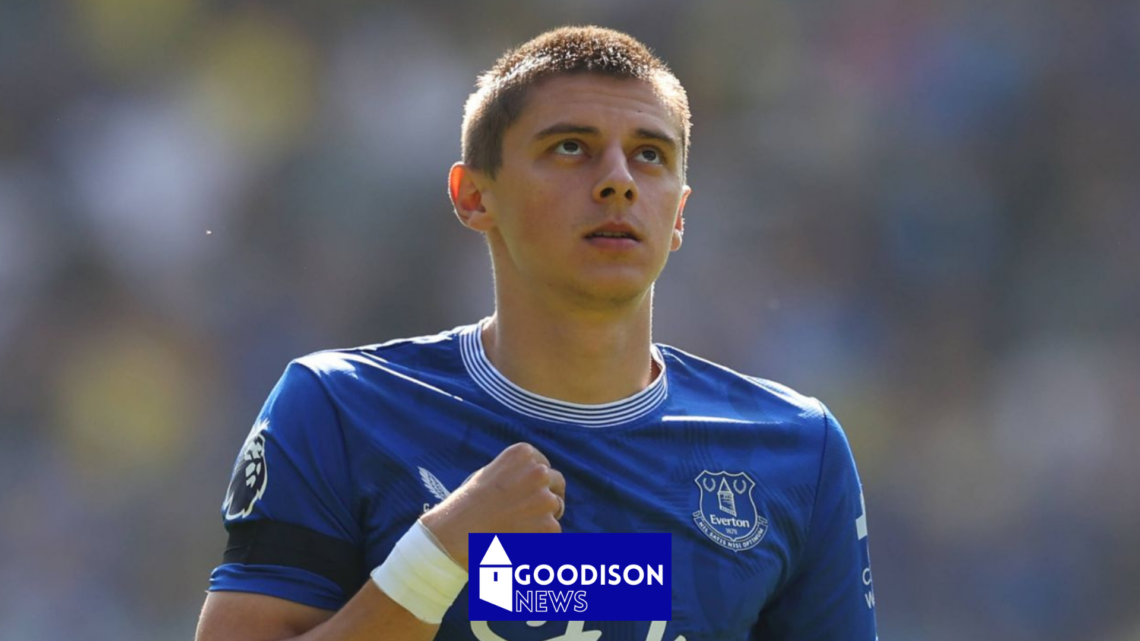 Everton defender Vitalii Mykolenko