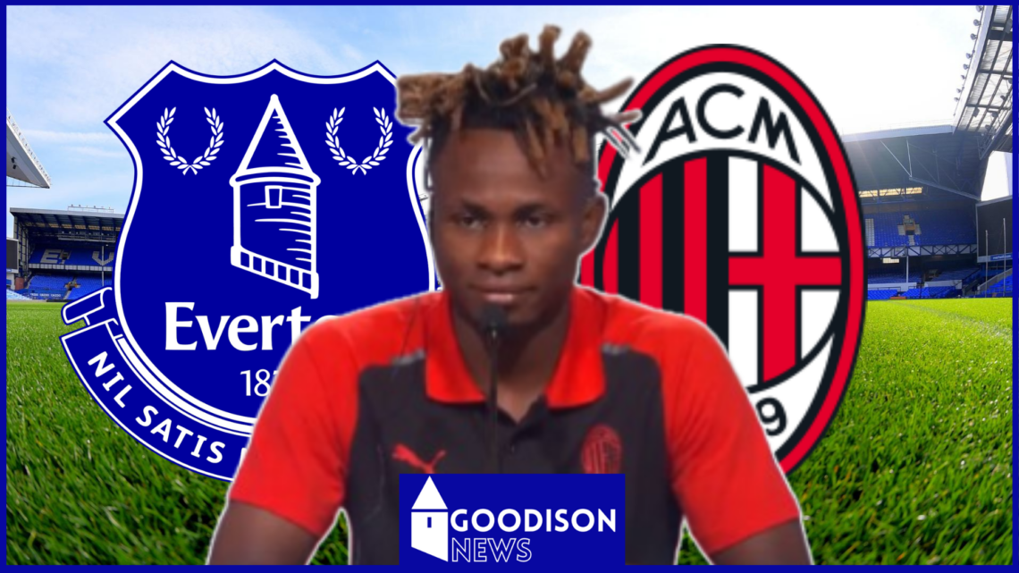 Samuel Chukwueze, Everton badge, AC Milan badge