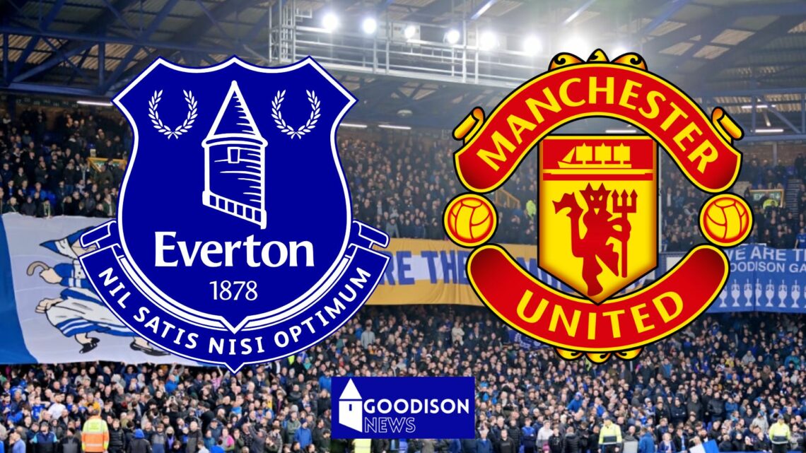 Everton badge, Manchester United badge, Goodison Park