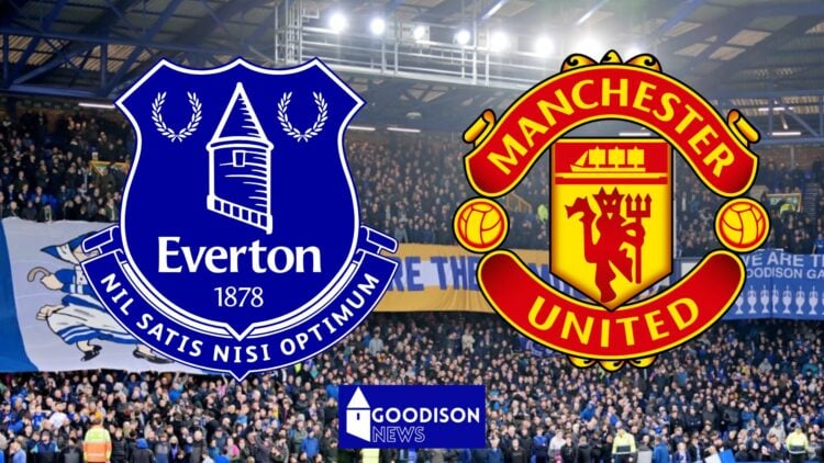 Everton badge, Manchester United badge, Goodison Park