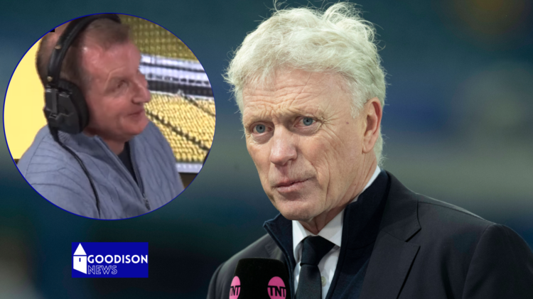 Everton manager David Moyes and Henry Winter.