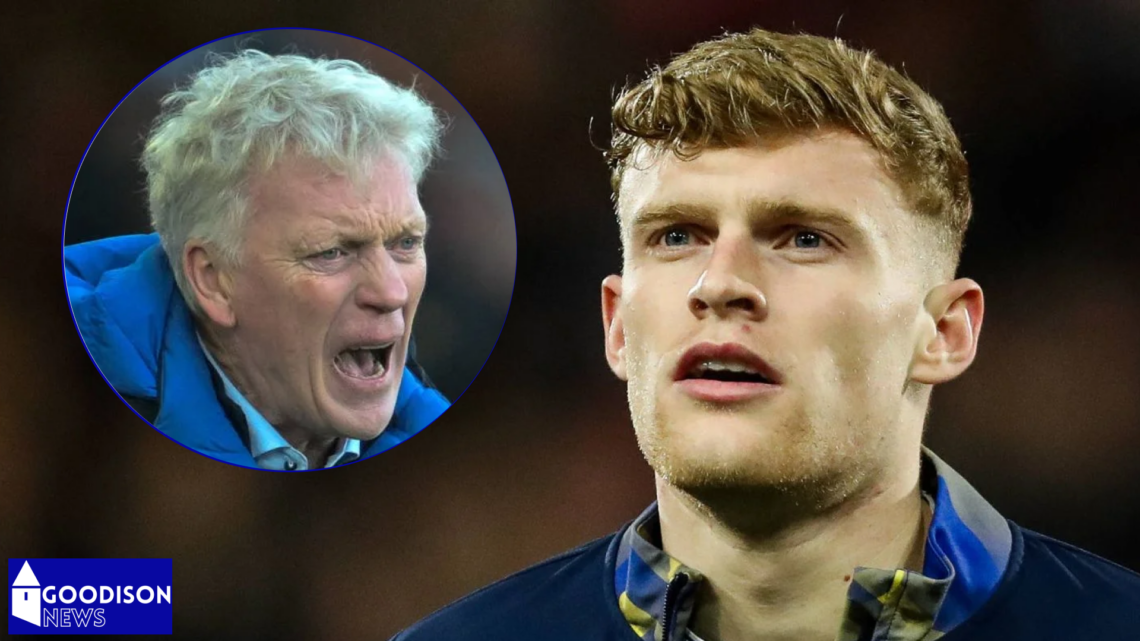 Everton defender Jarrad Branthwaite and David Moyes
