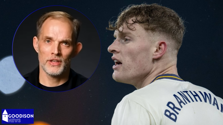 Everton defender Jarrad Branthwaite and Thomas Tuchel