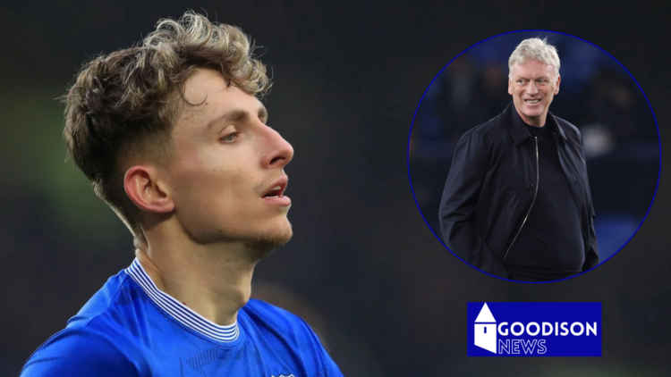 Everton David Moyes and Jesper Lindstrom