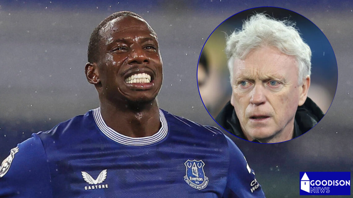 Everton midfielder Abdoulaye Doucoure and David Moyes
