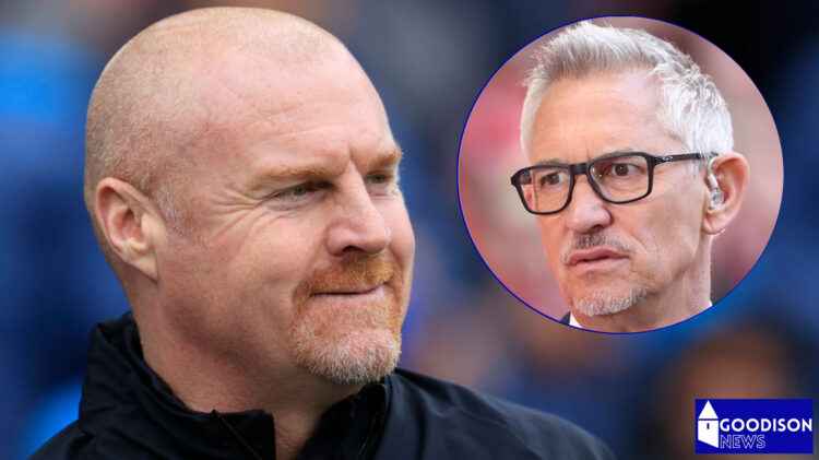 Former Everton manager Sean Dyche and Gary Lineker