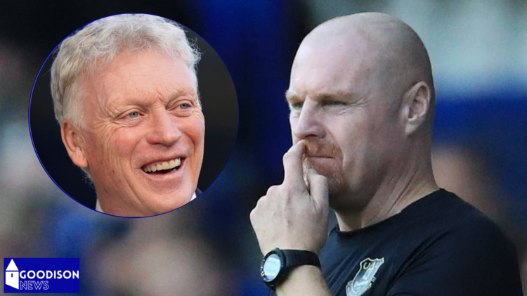 Everton manager David Moyes and Sean Dyche